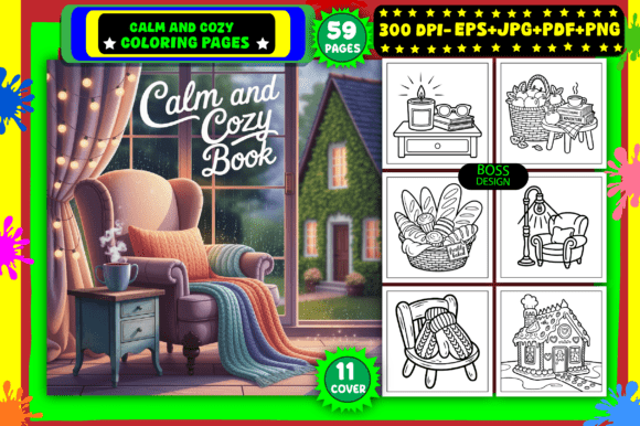 Download Calm and Cozy Coloring Pages for Adults - Coloring Collection