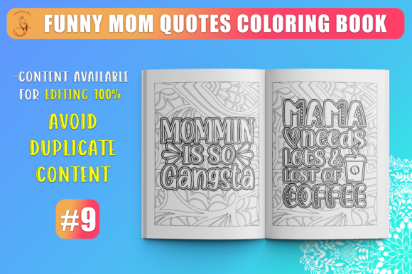 Download Funny Mom Quotes Coloring Book SVG - Coloring Collection