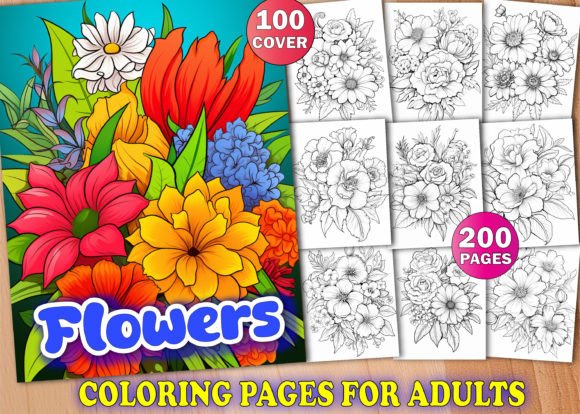 Download 200 Flower Coloring Pages for Adults - Coloring Collection