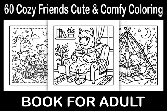 Download Cozy Friends Cute &amp; Comfy Coloring Pages - Coloring Collection