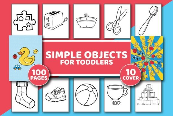 Download Simple Objects Coloring Book for Toddler - Coloring Collection