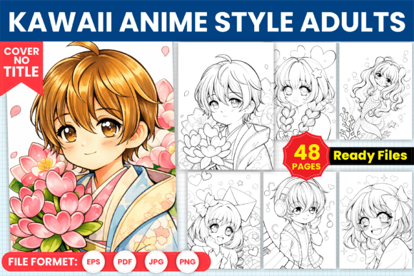 Download Kawaii Anime Style Adults Coloring Pages - Coloring Collection