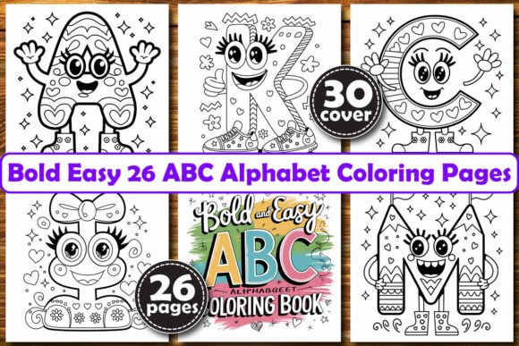 Download Bold Easy 26 ABC Alphabet Coloring Pages - Coloring Collection
