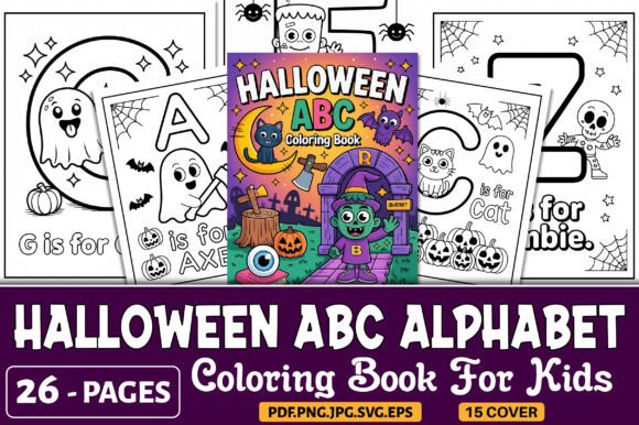 Download Halloween ABC Alphabet Coloring Book - Coloring Collection