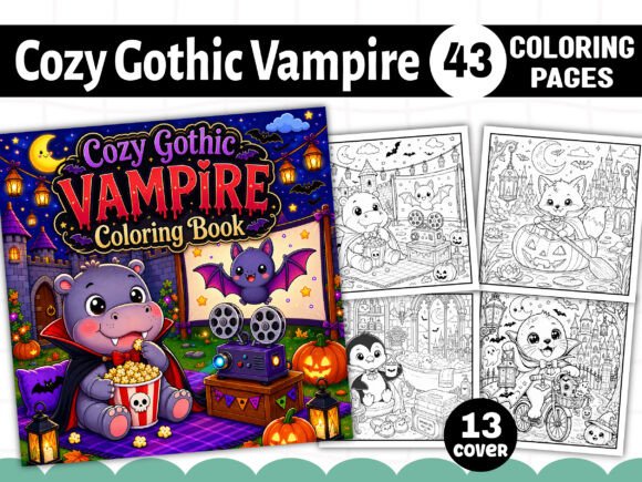 Download Cozy Gothic Vampire Coloring Book Pages - Coloring Collection