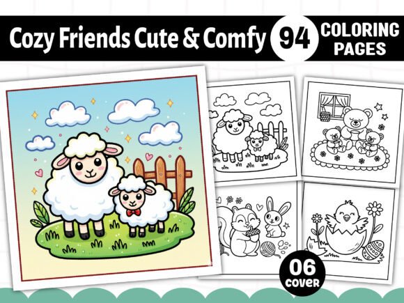 Download Cozy Friends Cute &amp; Comfy Coloring Pages - Coloring Collection