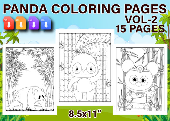 Download Panda Coloring Pages for Kids Vol-2 - Coloring Collection