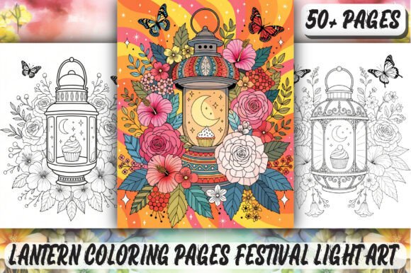 Download Lantern Coloring Page Festival Light Art - Coloring Collection