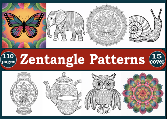 Download Zentangle Patterns Adults Coloring Book - Coloring Collection