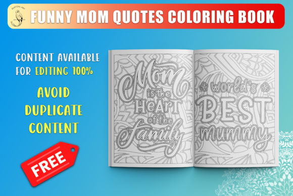 Download Funny Mom Quotes Coloring Book SVG - Coloring Collection