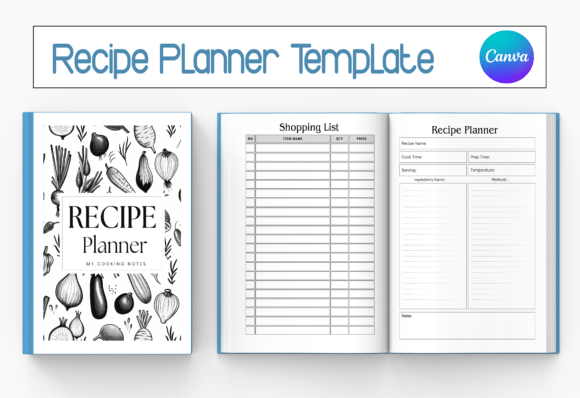 Download Recipe Planner - KDP Canva Template - Kdp canva template Collection