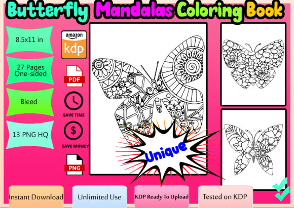 Download Butterflies for Coloring Book Kdp - Coloring Collection