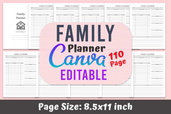 Download Family Planner Amazon KDP Canva Template - Kdp canva template Collection