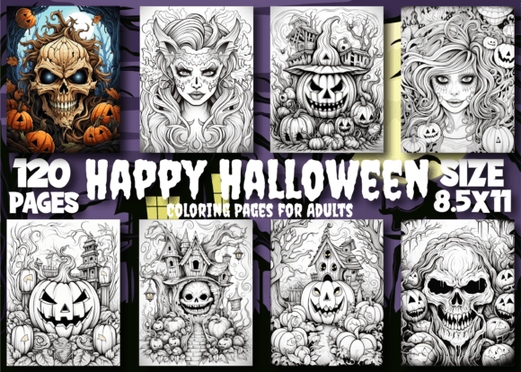 Download Happy Halloween Coloring Pages for Adult - Coloring Collection