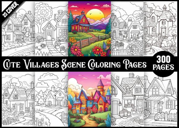 Download 300 Villages Scene Adults Coloring Pages - Coloring Collection