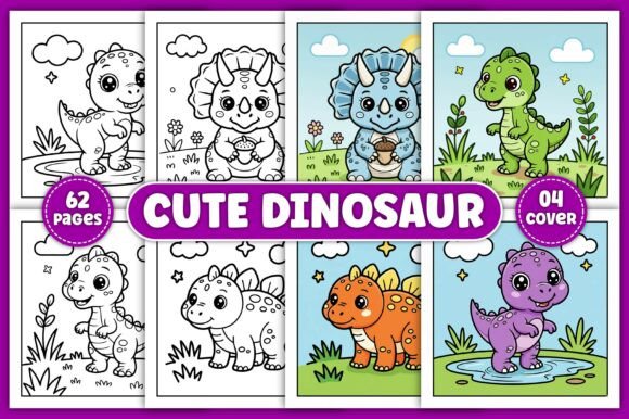 Download Cute Dinosaur Coloring Book for Kids - Coloring Collection