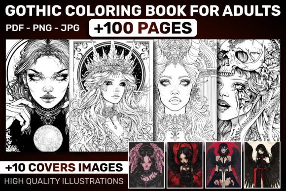 Download GOTHIC COLORING BOOK for ADULTS - KDP - Coloring Collection