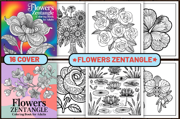 Download 80 Flowers Zentangle Coloring Pages - Coloring Collection