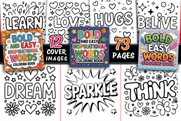 Download Bold &amp; Easy Inspirational Coloring Book - Coloring Collection