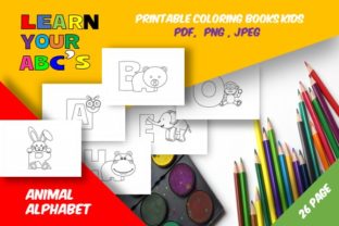 Download 26 Cute Animals Alphabet Coloring Book - Coloring Collection