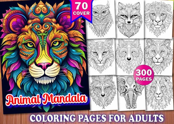 Download 300 Adults Animal Mandala Coloring Book - Coloring Collection