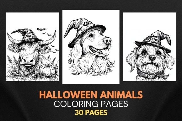 Download Halloween Animals Coloring Pages - Coloring Collection