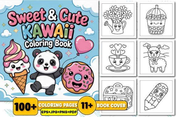 Download Sweet &amp; Cute Kawaii Coloring Book Kids - Coloring Collection