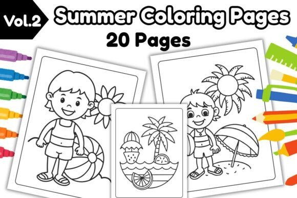 Download Summer Coloring Pages for Kids Vol.2 - Coloring Collection