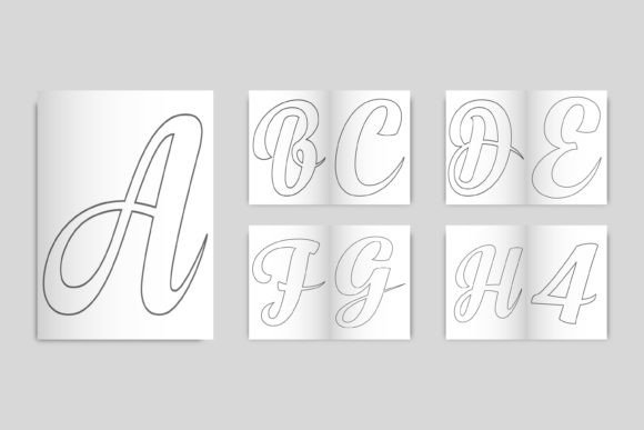 Download Calligraphy ABC Coloring Page - Coloring Collection