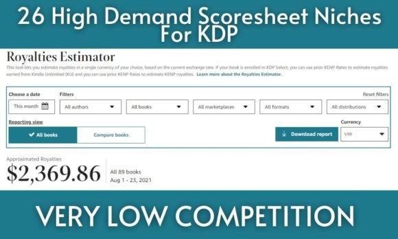 Download 26 High Demand Scoresheet Niches for KDP - Niches for kdp Collection